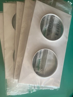 SCHNEIDER ELECTRIC Schneider Lot de 5 Plaques double Odace Styl 2 postes blanc S520704