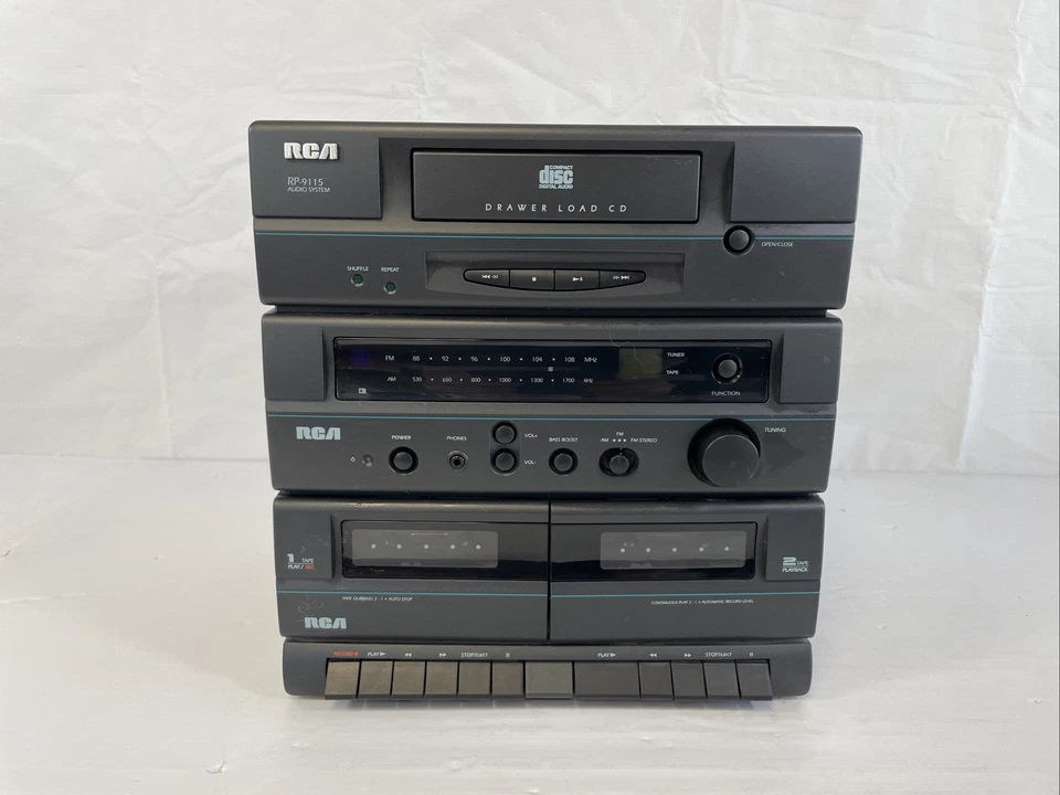 Vintage RCA RP 9115 Stereo System AM/FM Radio Dual Cassette CD  -  READ - Image 1 of 4