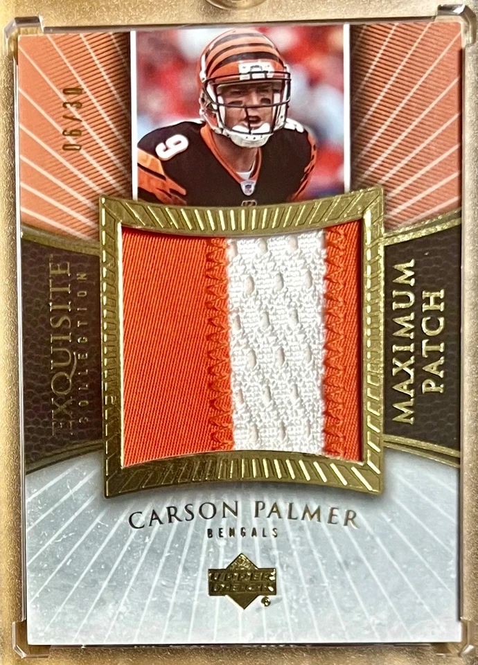 CARSON PALMER 2006 UD Exquisite Coll MAXIMUM PATCH GU 2 Clr SP 06/30 BENGALS - Image 1 of 1