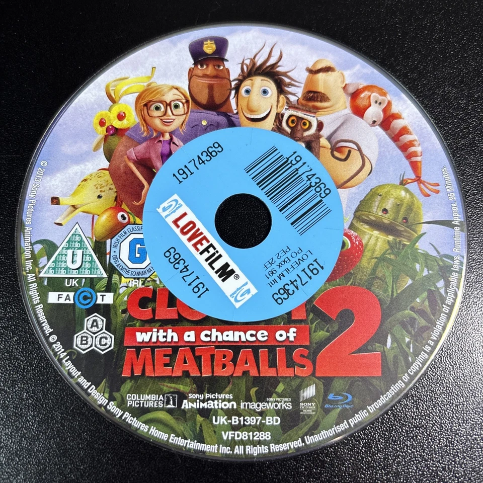 Cloudy With A Chance Of Meatballs 2 - Blu-Ray - Excellent Animated Family Film - Image 1 of 1