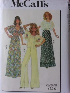 McCall's Schnittmuster 8257 Gr. L-XXL Vintage 70er Retro Top, Rock & Hose - Bild 1 von 2