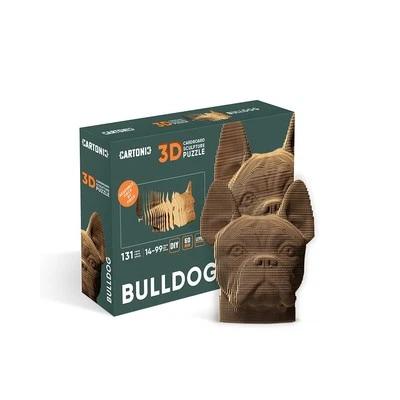 PUZZLE 3D CARTONIC - BULLDOG - CARTONE PRETAGLIATO DA ASSEMBLARE DESIGN 131 PZ - Immagine 1 di 4