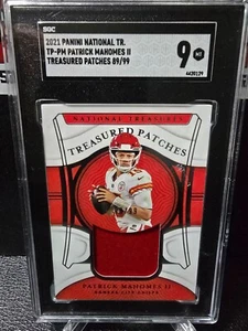 2021 Panini National Treasures Patches /99 PATRICK MAHOMES II #TP-PM SGC 9 - Picture 1 of 2