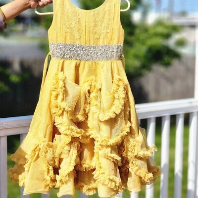 Girl Floral Lace Princess Communion Tulle Dress - Image 1 of 4