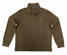 Polo Ralph Lauren Quarter Zip Sweater In Dark Brown Heather Uk Rrp£120