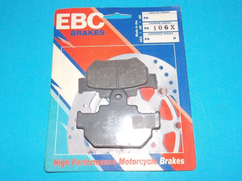 PASTILLAS DE FRENO EBC FA106X NUEVAS PARA SUZUKI RM125/250 LS650 TU250 1985-1988 1999-2015 Foto 1 de 1