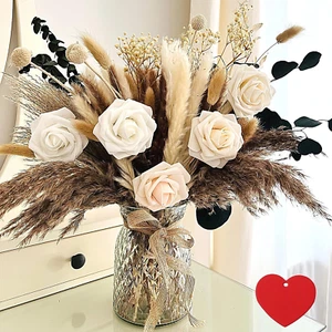 100Pcs Artificial Flower Arrangements with Vase Included, Dining Table Centerpie - Picture 1 of 12