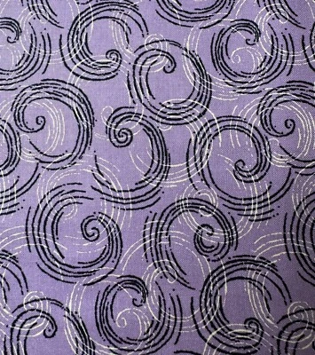 Tela de edredón Border Blast de Thimbleberries Club (2011) 9005-1 remolinos sobre púrpura Foto 1 de 4