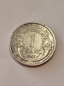 1947 FRANKREICH 1 FRANC SS MÜNZE - Bild 1 von 4