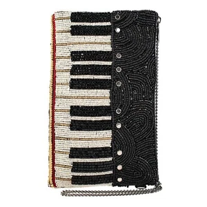 Mary Frances Keys to My Heart Sac de Téléphone à Bandoulière Piano Perlé, Noir - Photo 1 sur 8