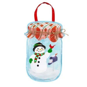 Percha de puerta de muñeco de nieve Let It decoración de puerta de hoja perenne 2DHB2478 - Imagen 1 de 1
