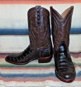 Stivali da cowboy uomo Rujo The Blake marroni caimano/pelle 9 EE nuovi senza scatola - Foto 1 di 6