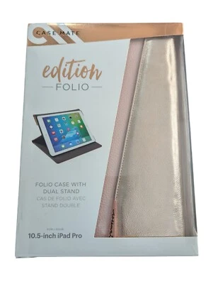H4. Case Mate Folio Edition Dual Stand Case For iPad Pro 10.5", Pink/Rose Gold - Image 1 of 3