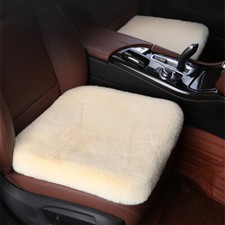 Car Seat Cover Front Seat Warm Plush Cushion Sheepskin Pad Mat Accessories Auto