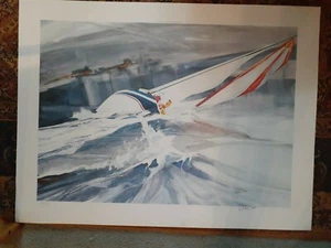 Pubs Waterline Willard Bond "KNOCKDOWN" S/N Edición Limitada 1984 27" x 19". - Imagen 1 de 10