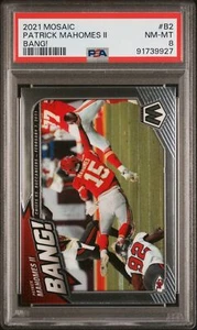 2021 Panini Mosaic Bang! #B2 Patrick Mahomes Ii Bang! Bang PSA 8 - Picture 1 of 2