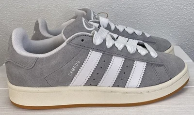 Adidas Originales Campus 00's Para Hombres Talla 8 Gris Nube Blanco Gamuza Tenis Informales Foto 1 de 4
