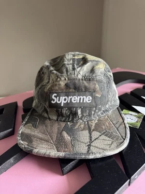 Supreme Washed Chino Twill Camp Cap Real Tree Hardwoods Camo SS25 - Image 1 of 4