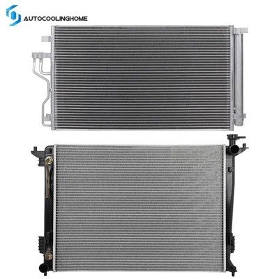 Cooling Radiator And A/C Condenser For 2011-2014 2015 2016 Kia Sportage 2.4L l4 - Image 1 of 4
