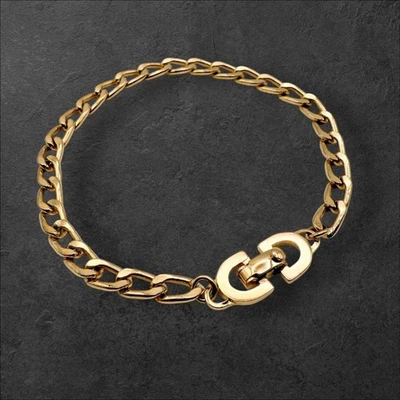 RARO Christian Dior Cadena Pulsera CD Logo Dorado De Colección Mujeres Auténtico Excelente Foto 1 de 4