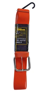 Wilson Elastic Athletic Belt, Adult One Size Orange Baseball \ Softball Belt - Picture 1 of 6