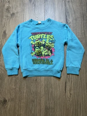Sudadera De Colección Niños Adolescentes Mutantes Tortugas Ninja Héroes en Media Cáscara Azul Med Foto 1 de 4