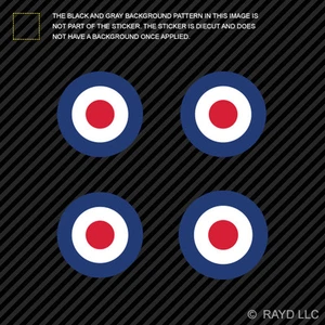 (4x) 1,5"" RAF Pegatina Calcomanía Autoadhesiva Vinilo Royal Air Force Británica - Imagen 1 de 1
