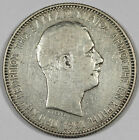 Greece 1901 A Crete 5 Drachmai 900 Silver Coin Fine+ KM# 9 Crown Size 