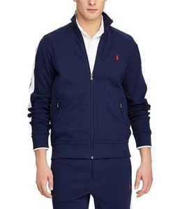 Ralph Lauren Men Big & Tall 4XLT Full Zip Track Jacket Navy Striped Red Pony NWT - Picture 1 of 10