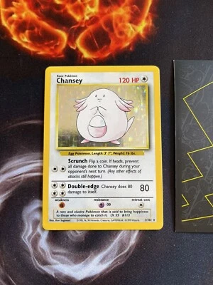 CHANSEY 3/102 Base Set Non Shadowless Holo Pokemon Card 054💎Near Mint NM+💎 - Image 1 of 4
