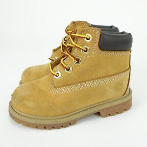 Timberland Leather Classic Premium 6" Work Boots Toddler Tan Size 7 (12809)