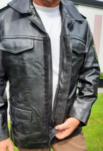 MOTORRADJACKE Original Polizei LEDERJACKE inaktuell Berlin Gr. 50 sehr gut KRAD - Bild 1 von 6