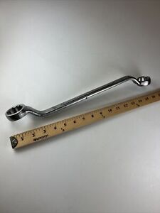 Vintage USA Craftsman 1-1/16"x1-1/4" Double End SAE Box Wrench, Deep Offset