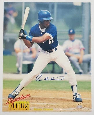 Foto firmada por Roger Cedeno de los novatos de 8x10 Triple A Cardinals MLB RAD Foto 1 de 3