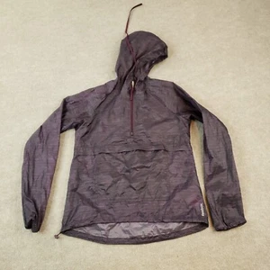 Reebok Windbreaker Jacket Womens Small Purple 1/4 Zip Hooded Lightweight Running - Picture 1 of 7