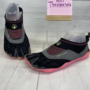 Guante corporal 3T para mujer descalzo rosa negro gris diseño de 3 punteras zapatos de agua ajustados talla 7 - Imagen 1 de 12