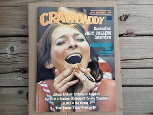 Vintage 1972 "Crawdaddy" Magazine Judy Collins Music Paper Eph Collect Advertise - Imagen 1 de 4
