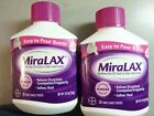 MiraLAX Laxative Powder 30 Once-Daily Doses 17.9oz (Lot of 2) exp. date:6/2023
