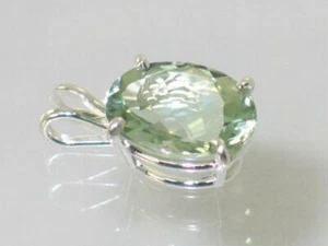 925 Sterling Silber Anhänger, grüner Amethyst, SP004 - Bild 1 von 6