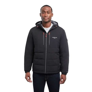 LONDON FOG Giubbotto/Cappotto Uomo Elasticizzato con Cappuccio - NERO Taglia XXL - Foto 1 di 4
