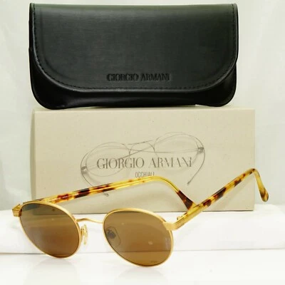 Gafas de sol Giorgio Armani 1997 vintage doradas retro redondas para hombre y mujer 50 mm 643 927 Foto 1 de 4