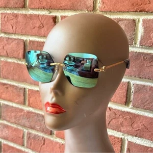 •Tory Burch Tay 6080 Blue Reflective Mirror Square Women’s Sunglasses - Picture 1 of 16