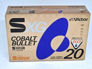 Cinta de casete VICTOR SXG COBALT BULLET 20 VHS C VIDEO en blanco (sellada) ¡Nueva! - Imagen 1 de 3