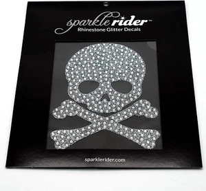 Calcomanías adhesivas de calavera Sparkle Rider | Decoración Bling para autos, bicicletas, cascos, paredes - Imagen 1 de 9