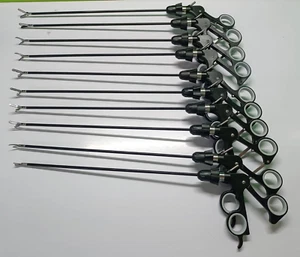 10pc Laparoscopic Monopolar Grasping Forceps 5mmx330mm Reusable Instruments - Picture 1 of 12