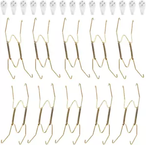 10 PCS Wire Plate Hangers, 8 Inch Plate Holders for the Wall and 15 Pack Wall Pl - Picture 1 of 12