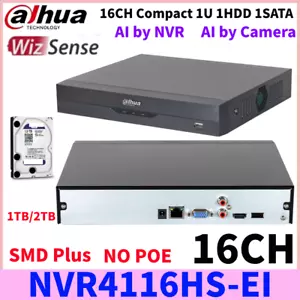 Dahua NVR4116HS-EI 16CH Face Recognition WizSense Network Video Recorder NO-POE - Picture 1 of 12