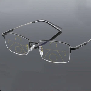 Gafas de lectura multifocales progresivas ultraligeras titanio presbiópicas anti azules - Imagen 1 de 7