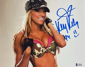 KELLY KELLY Autograph Signed 8x10 PHOTO WWE WRESTLING MODEL BECKETT CERT L20649 - Picture 1 of 8