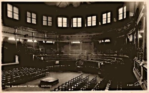Oxford Oxfordshire Real Photo Postcard C1920 Sheldonian Theatre Interior Forum - Picture 1 of 2